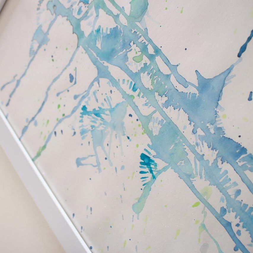 Turquoise watercolor detail — Koreoplas / Isabela Córdoba Torres